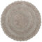 The Home Talk Häkel-Badteppich aus Baumwolle,Teppich für Spa, Waschtisch, Dusche, Küche und Wohnzimmer,wasserabsorbierende Bettwäsche,warme und weiche Teppiche,Badezimmerzubehör,61 cm rund,Taupe