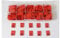 Kunststoffbox Schrumpfschlauch Markierungsetikett Drahtnummer 0 bis 9 1-16 mm PVC-Isolierung Schrumpfverhältnis 2: 1-rote Farbe, 10 mm