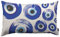 TKS MITLAN Runde türkische Auge-Kissenbezüge, 30,5 x 50,8 cm, blau, türkisches Fatima-Auge, Zeichen des Schutzes, Türkei, dekorative Überwurf-Kissenbezüge, Leinen-Kissenbezug für Sofa, Couch