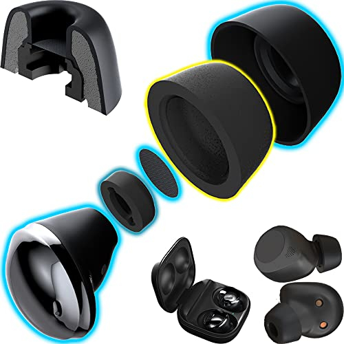 Memory Foams Pro Active V2.0 patentierte Ohrstöpsel aus Memory-Schaum mit Silikonschutz für Galaxy Buds2 Pro, Jabra 85t, Jabra Elite 10. Bleibt drin. Ersatz für Samsung Galaxy Buds Pro 2 CharJenPro