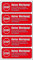 5 x Brandengel® Keine Werbung Aufkleber - Schild rot extra Starke Folie - Sticker (Stop Keine Werbung ! Keine Kostenlose Zeitung, Handzettel, Wurfsendungen und Wochenblätter) für den Briefkasten 5 St