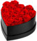 Eterfield Forever Flowers in Herzform, konservierte Rosen, die über ein Jahr halten, Geschenke für Mutter, Ehefrau, Valentinstag, Muttertag (schwarze Box, 16 rote Rosen)