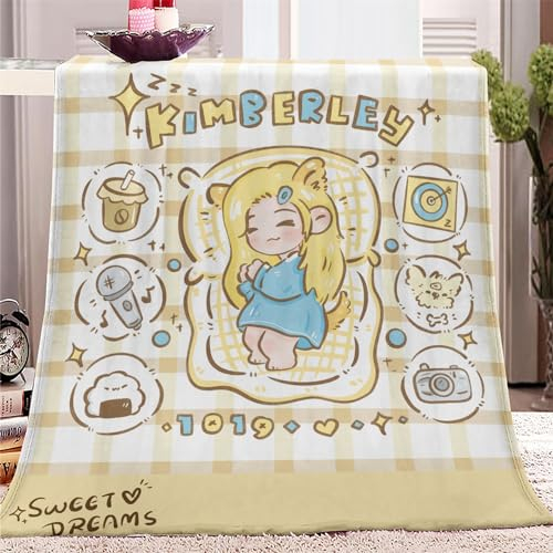 Kuscheldecke 130 x 150cm Cartoon schlafendes Mädchen 3D Druck Fleecedecke Flanelldecke Weich Wohndecke Sofadecke Zweiseitige Decke Für Kinder Jungen Erwachsene
