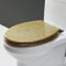 Dazzluxe Abattant De WC Rond À Paillettes De 16.5 À Dégagement Rapide avec Couvercle De Toilette À Fermeture Lente, Couvercle Antidérapant, Installation Facile, Matériau sans Danger en Résine,d'or
