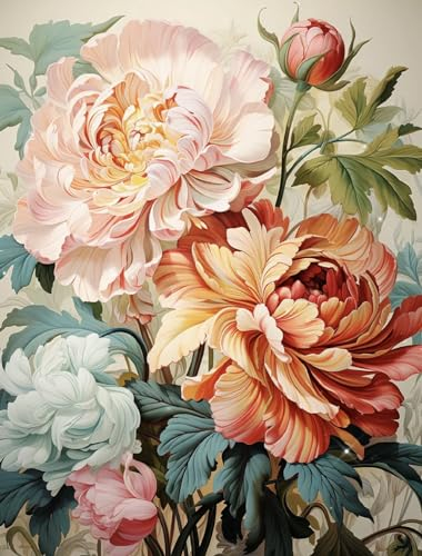 Maysurban Malen nach Zahlen Erwachsene, DIY Handgemalt Ölgemälde Malerei auf Leinwand Anfänger Malsets mit Pinseln und Acrylfarbe Ohne Rahmen 40x50cm