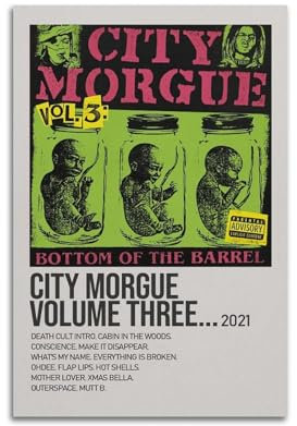 klouds ZillaKami Album City Morgue Vol. 3 Poster, dekoratives Gemälde, Leinwand, Schlafzimmer, Kunst, Wohnzimmer-Dekor, modernes ästhetisches Poster, 30 x 45 cm, ungerahmter Stil