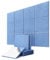 vilz 12x Schallschutzplatten selbstklebend Wand aus Filz recycelt 250x250x9mm - Akustikpaneele Akustik Wandpaneel Himmelblau Schallschutz Büro