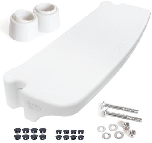 The Jimmy Bench for Inground Pool Ladders (Rails NOT Included/Bench & Hardware Only) - Convert Your Pool Ladder Steps into a Swim-up Bench | Great for Kids, Adults & Pets | Made in USA | White