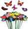 FANGZHE 50PCS Garden Butterflies Stakes, Colorful Garden Decorative Stakes, PVC Waterproof & Durable, Vibrate in Breeze, Multi-Angle Display, Indoor/Outdoor Use