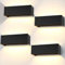 ledmo 4 Pack 30W LED Wandleuchten Innen/Außen Auf und ab drei Reihen einstellbaren Abstrahlwinkel 3000K Warmweiß IP65 Wasserdichte(Schwarz)