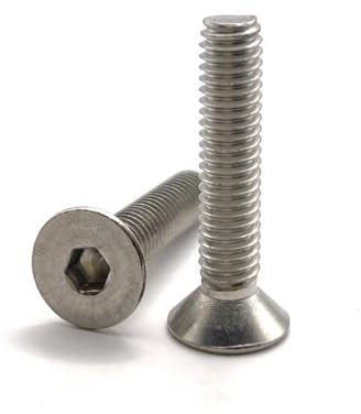 Tornillo M4 x 20 mm cabeza avellanada BTR de acero inoxidable A2 | Ø 4 x 20 mm – M4 x 20 mm | Tornillos FHC de 6 capas huecos (llave allen) ISO 10642 / DIN 7991 | Tornillo inoxidable A2 (V2A/304):