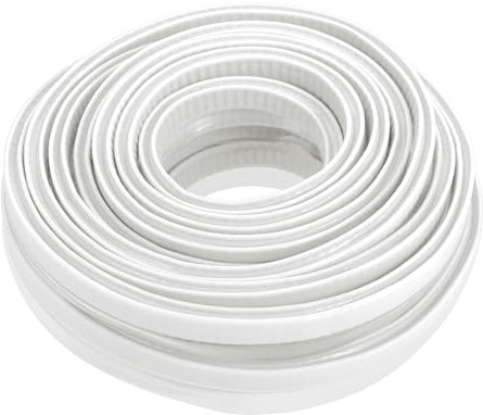 Motoforti Universal Car Door Edge Protective Sealing Strip U-Type Door Scratch Protection Guard, 16.40ft 5m, Anti-scratch Collision, Rubber, White