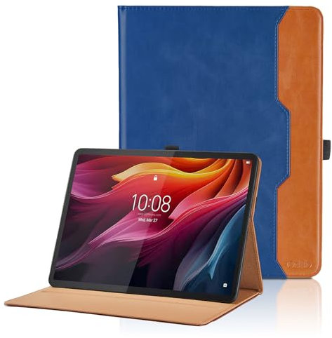 Case for Lenovo Tab K11 Plus/Lenovo Tab M11 Plus Business PU 11.5 Inch Business PU Leather Protective Case, Multi-Angle Viewing Folio Case with Stand Function, Pocket and Pen Loop - Blue