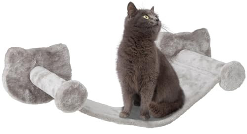 VOSS.PET Hängematte „Irma“ für Katzen, Liegematte mit Plüschstoff, zur Wandmontage