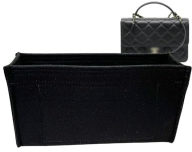 SAMORGA CHA-Coco-Lady-M-U Taschen-Organizer für CHA Coco Lady mit Tragegriff oben, mittlere Klappe, 2 mm, Schwarz