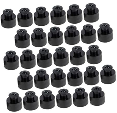 Gogogmee 30 Stück Kunststoff Lotion Flaschen Pressdeckel Schwarze Flaschenverschlüsse Bulk Pull Typ Flaschendeckel Flaschenverschlüsse