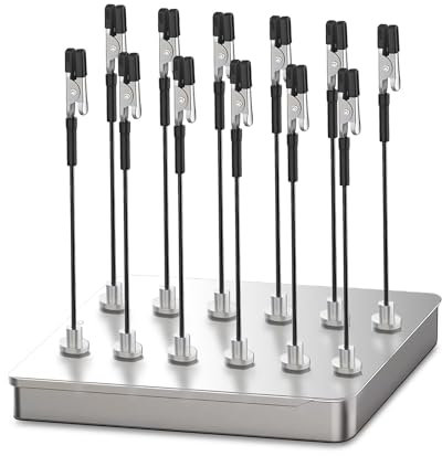 12 pezzi Terza mano, ausilio per saldare con morsetti a coccodrillo e base magnetica, regolabile, contiene 1 spazzola, ideale per saldare, circuiti stampati e accessori per modellis (Argento)