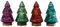 Generisch Tannenbäume im 4er Set Bäume Glas Glasbaum Weihnachtsbaum Tannenbaum mit LED - Beleuchtung (batteriebetrieben)