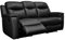 Vente-unique-Relaxsofa Leder 3-Sitzer - Schwarz - Evasion