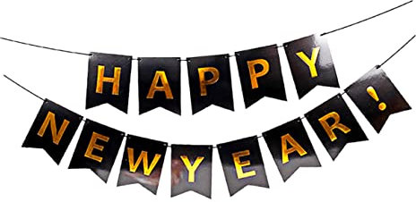 Garneck 1 Set Neujahrsfeier Schwalbenschwanz Banner Kreative Party Dekoration Happy New Year Wimpelkette Für Silvester Und Neujahrsfeiern 2021 Party Banner Deko
