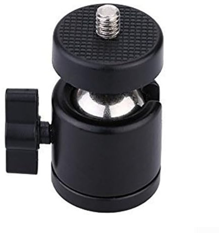 JGmotorfi Versatile Mini Ball Head Mount 90° Vertical Tilt Camera Projector Flashlight Stand Adapter Lightweight Portable 2.7oz