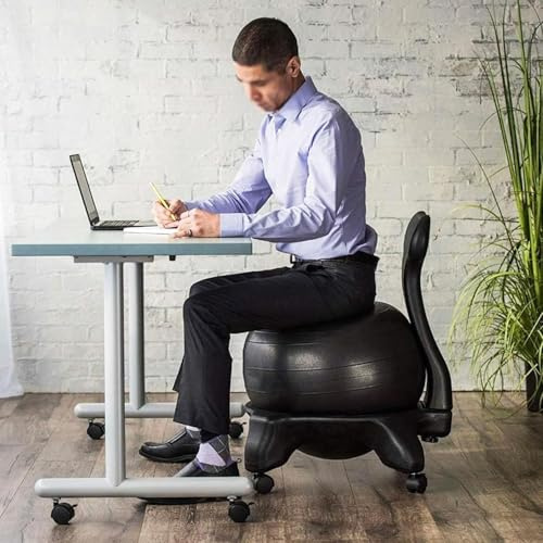 Yoga Balance Ball Posture Chair Mit Rückenstütze, Linderung Von Rückenschmerzen Physiotherapie Übung Ball Stuhl Für Lehrer Student Arbeiter Mutterschaft