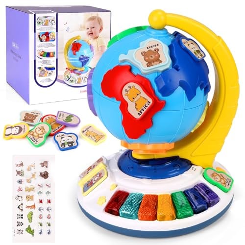 Lubardy Globus Lernkarte für Kinder, interaktiv, für Kinder, 3, 4, 5, 6, 7 Jahre, Kinder, Jungen, Mädchen