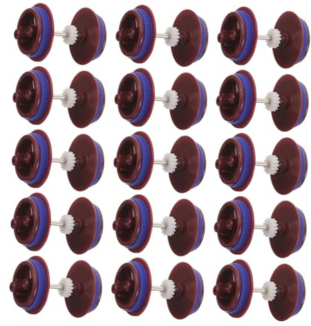 Supvox 15 Stück Kunststoff Modellräder Ersatzteile für Zug DIY Lokomotiv Räder Reparatur Zubehör für Modellbau Projekte mit Realistischem Design und Verbesserter