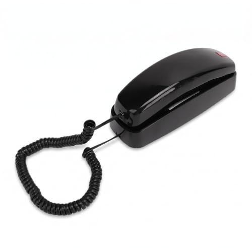 SENECESLI Schnurte Telefon, Wand Montierbare Leichte Schnüre -Home -Telefon Trimline Corded Senior Friendly für Büro (Black)