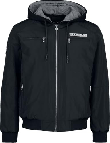 Rock Rebel by EMP Herren schwarze Übergangsjacke mit Kapuze