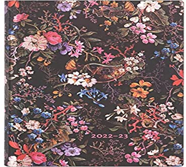 Paperblanks Terminplaner mit 18 Monaten Flexis aus weichem Deckel 2022-2023, Floralien, Landschaft, Midi (125 × 175 mm)