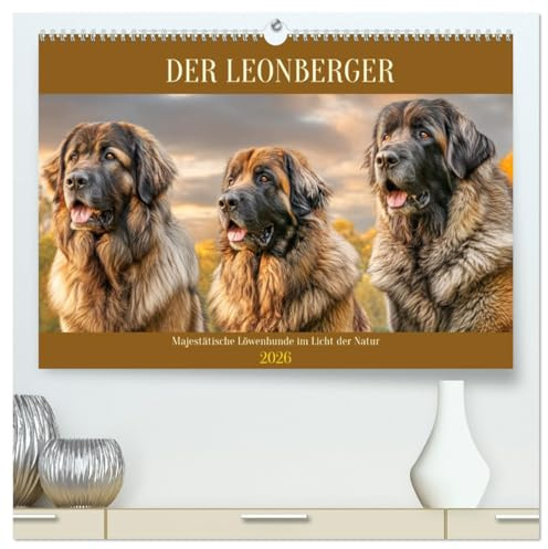 Der Leonberger. Majestätische Löwenhunde im Licht der Natur (hochwertiger Premium Wandkalender 2026 DIN A2 quer), Kunstdruck in Hochglanz: Die Seele ... Natur- und Alltagsszenen (CALVENDO Tiere)