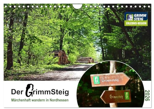 Der Grimmsteig (Wandkalender 2026 DIN A4 quer), CALVENDO Monatskalender: Wandern in Hessen, einfach märchenhaft. (CALVENDO Orte)