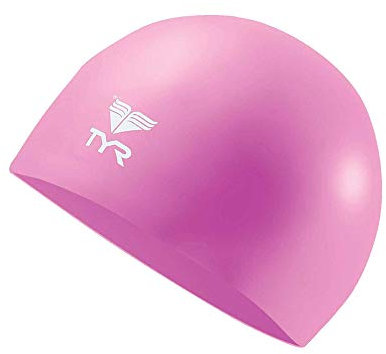 TYR Kid Blend Wrinkle Free Junior Silicone Swim Cap (Pink), All