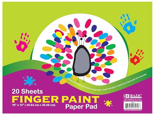 BAZIC 20 Ct. 16 X 12 Finger Paint Paper Pad