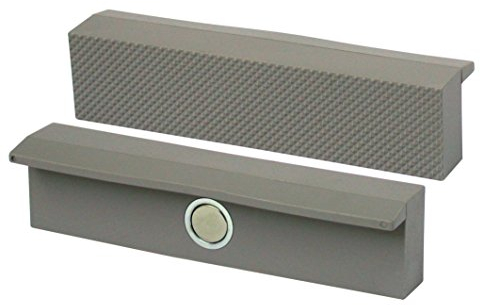 Heuer Schraubstockbacken (Schutzbacken, passend zu Schraubstock 100 mm, mit Magnet, rechwinkeliges und planparalleles Profil, Material: Polyurethan) 107100
