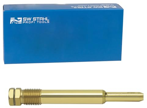 SW-Stahl 03668L-4 Reibahle, TIN beschichtet, M12 x 1,25 x 94 mm I Reibahle Kfz-Werkzeug I Reinigungswerkzeug Glühkerzenkanal I Profi Reibahle Auto TIN I Gewindewerkzeug Auto