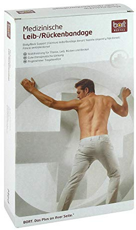 Bort Elastischer Rippengurt Männer, weiß L