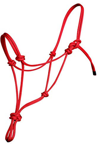 Hunters Saddlery Knotenhalfter für Pferde kompatibel mit Parelli Natural Horsemanship (Kaltblut, Rot)
