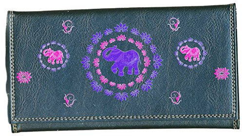 Syl'la Elephant Compagnon Tout en Un Porte chequier pour Femme Noir