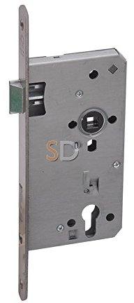 Basi 9781-6522 Einsteck-Zimmertürschloss Silber, Multicolor