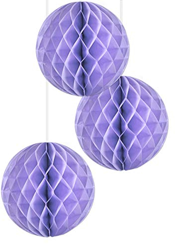 EinsSein 3X Bolas de Panal de Papel Boda Supremo 25cm Lila Fiestas Infantiles Decoracion Fiesta Regalo Infantil cumpleaños Bautizo Bodas niño niña Flores Palillos japoneses Pompones niños bengalas