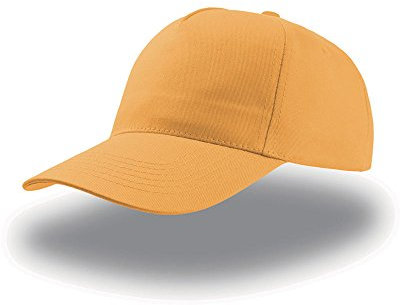 Cappellino Con Visiera Baseball Uomo Donna Cotone 5 Pannelli Atlantis Start Five, Colore: Giallo, Taglia: Unica