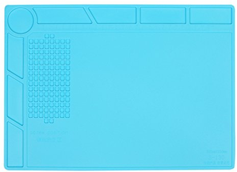 35 * 25CM Antistatische Silikon-Fußmatte, 500℃ hitzebeständig, für Lötkolben, Reparatur von Telefon und Computer, BGA Schweißen, Matratze und Gummi, hohe Temperaturen(Klein)