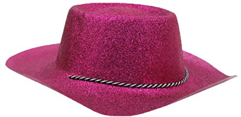 COWBOY+COWGIRL PARTY HUT = ROSA GLITZERNDER WESTERN HUT=UNISEX=VERSCHIEDENEN STÜCKZAHLEN=FASCHING / HALLOWEEN /KARNEVAL UND POLTERABENDE /JUNGGESSELLENABSCHIEDE UND JEDE ART VON PARTY =48 HÜTE