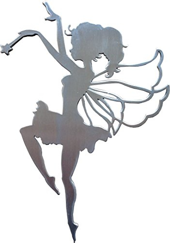 ARTTEC Design Elfe mit Zauberstab - Anhänger (2er Set, Alu satiniert)