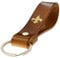 ELBERCRAFT® Schlüsselanhänger Leder Lilie Geschenk für Frauen oder Männer pflanzlich gegerbt braun mit gravur gold 12 cm made in Germany Leather Keychain