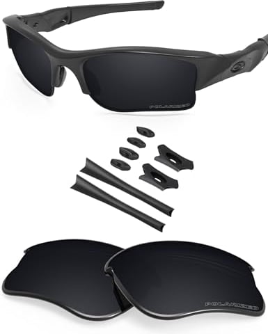 BlazerBuck Anti-salt Polarized Replacement Lenses & Sock Kit for Oakley Flak Jacket XLJ - Black