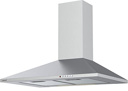 Cata Campana Extractora Decorativa V 700 con 3 Niveles de Extracción Motor Extra Silencioso Consumo 95 W Panel de Control Mecánico Iluminación LED Sistema de Fácil Instalación Ancho 70 cm Color Inox