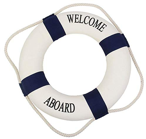 Rettungsring aus Schaumstoff, nautischer Rettungsring, Boot, Wanddekoration, Türhänger, Ornament, Zuhause, Restaurant, Kindergarten, Wandbehang, Dekoration, Marineblau, 14 cm